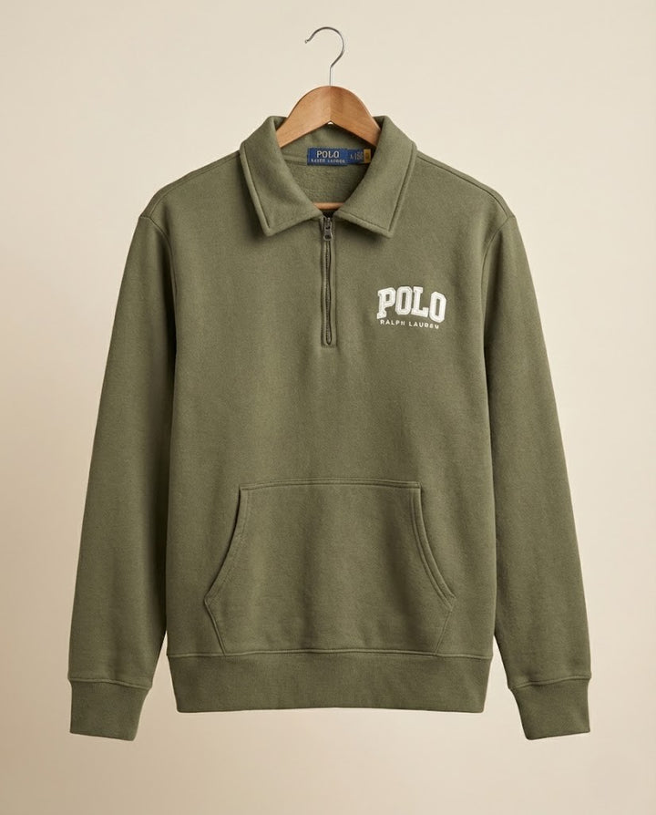 Polo Ralph Lauren Men's "POLO" Logo Fleece Quarter-Zip Pullover