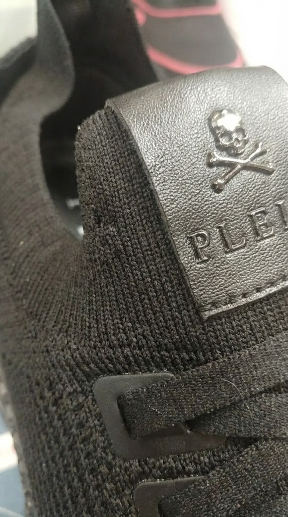 Philipp Plein Black Knit Skull Sneakers