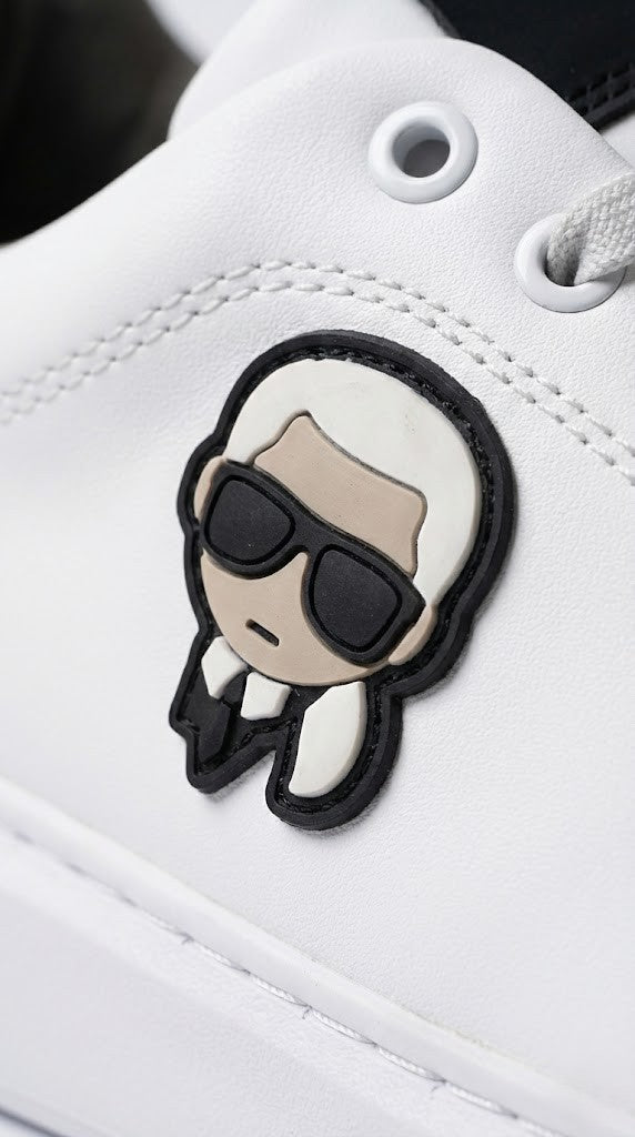 Karl Lagerfeld White Leather Ikonik Sneakers