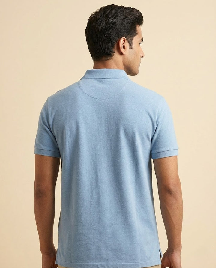 Men's Custom Slim Fit Cotton Mesh Polo