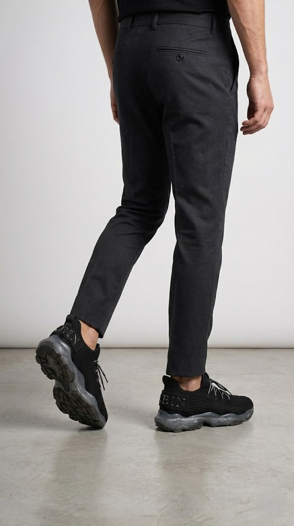 Philipp Plein Black Mesh Runner Sneakers
