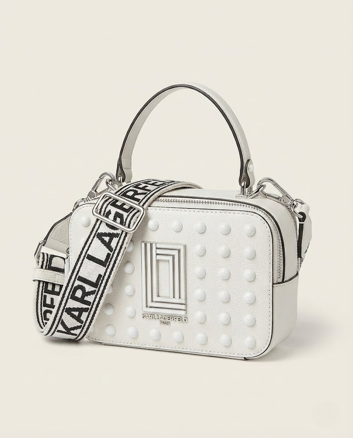 Karl Lagerfeld Paris Women's Studded Camera Crossbody Bag