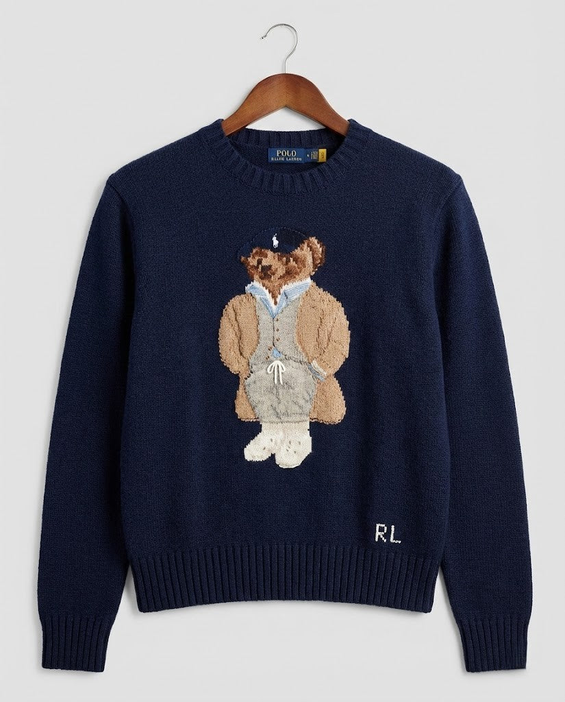 Polo Ralph Lauren Iconic Polo Bear & Husky Cotton Sweater - Beige