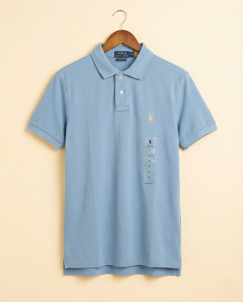 Men's Custom Slim Fit Cotton Mesh Polo