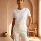 Michael Kors Tonal Appliqué Logo T-Shirt - Optic White