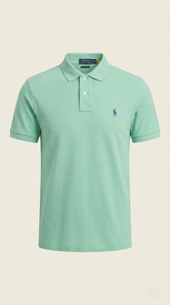 Men's Custom Slim Fit Cotton Mesh Polo
