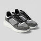 Karl Lagerfeld Grey &amp; Black Paneled Runner Sneakers