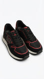 Michael Kors Black &amp; Red Paneled Runner Sneakers