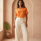 Michael Kors Sequined Logo T-Shirt - Vibrant Orange