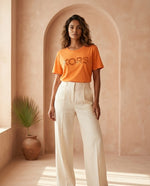 Michael Kors Sequined Logo T-Shirt - Vibrant Orange
