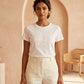 Karl Lagerfeld Textured KL Monogram T-Shirt - White