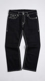 True Religion Contrast Stitch Black Jeans