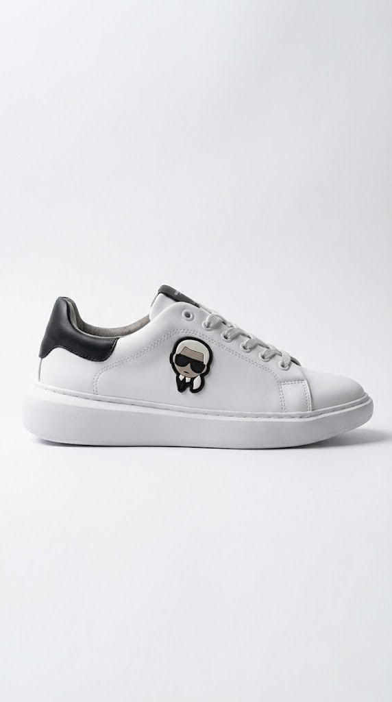 Karl Lagerfeld White Leather Ikonik Sneakers