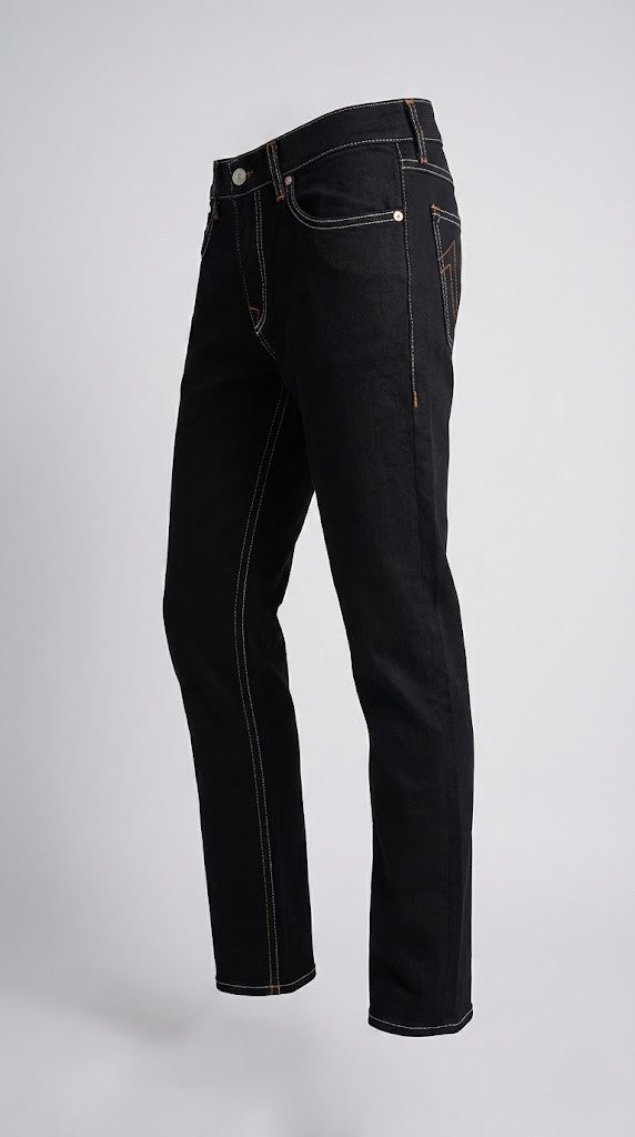 True Religion Midnight Black & Copper Stitch Jeans