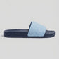 Michael Kors Navy &amp; Light Blue Monogram Slides