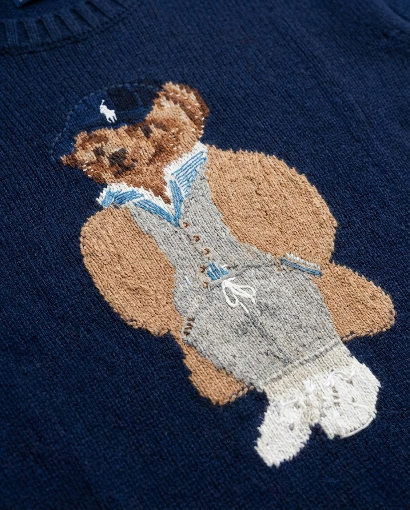 Polo Ralph Lauren Iconic Polo Bear & Husky Cotton Sweater - Beige