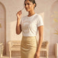 Michael Kors Studded MK Circle Logo T-Shirt - White/Gold