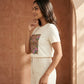 Coach Signature Monogram & Floral Graphic T-Shirt - Cream