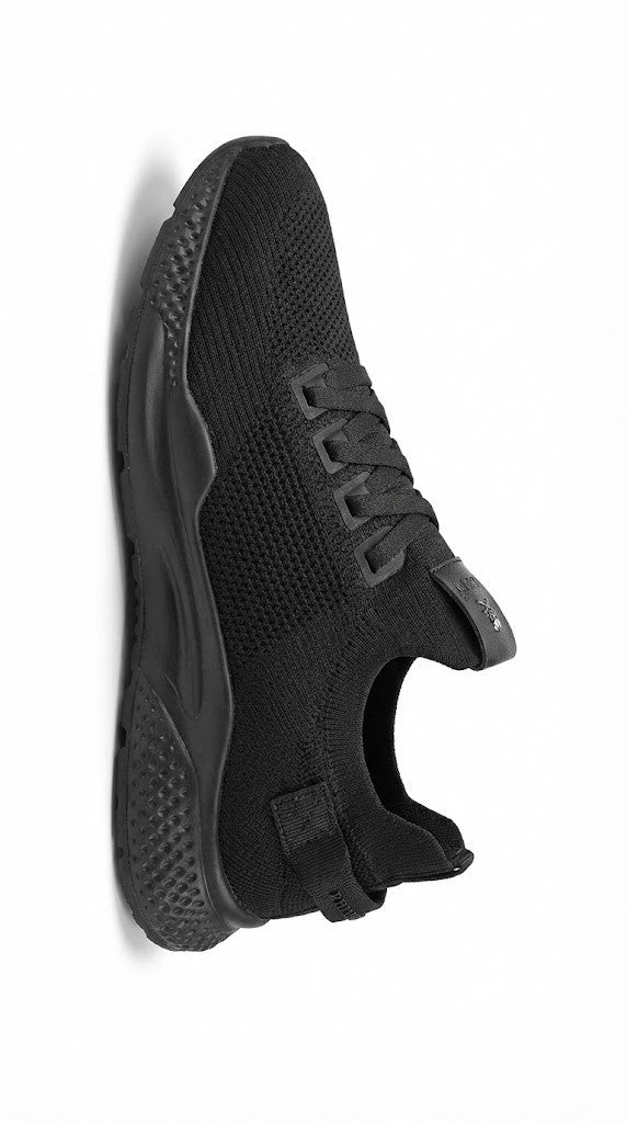 Philipp Plein Black Knit Skull Sneakers