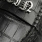 Philipp Plein Black Croc-Embossed Leather Loafers