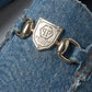 Philipp Plein Distressed Denim Shield Loafers