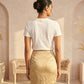 Michael Kors Studded MK Circle Logo T-Shirt - White/Gold