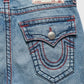 Denim Jeans with Heavy Red Contrast Stitching