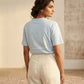 Karl Lagerfeld Ikonik Back-Graphic T-Shirt - Sky Blue