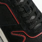 Michael Kors Black &amp; Red Paneled Runner Sneakers