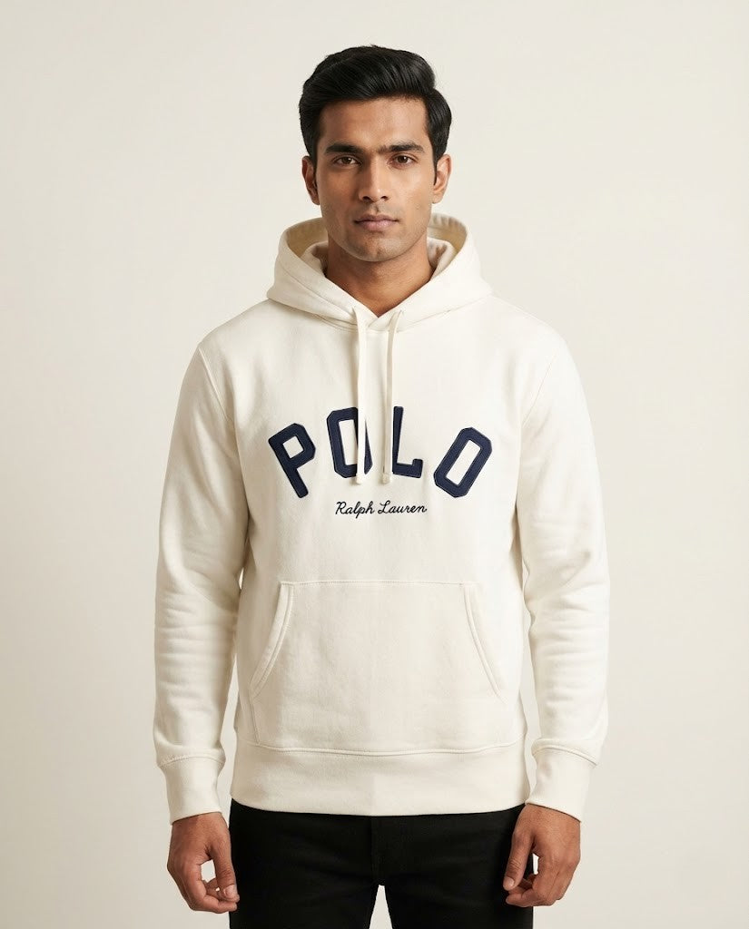 Polo Ralph Lauren Men's "Preppy Bear" Fleece Hoodie - White