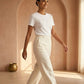 Michael Kors Tonal Appliqué Logo T-Shirt - Optic White
