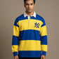 Varsity Striped Rugby Shirt –  NY Royal Blue & Yellow