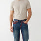 True Religion Blue Denim &amp; Red Stitch Jeans