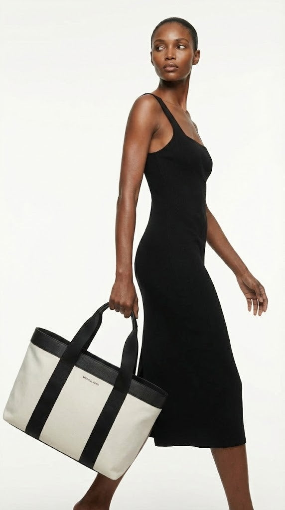 Michael Kors Two-Tone Canvas Tote