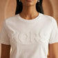 Michael Kors Tonal Appliqué Logo T-Shirt - Optic White