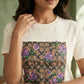 Coach Signature Monogram & Floral Graphic T-Shirt - Cream
