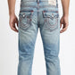 Denim Jeans with Heavy Red Contrast Stitching