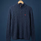 Men's Luxury Cable Knit Quarter-Zip Sweater by Polo Ralph Lauren