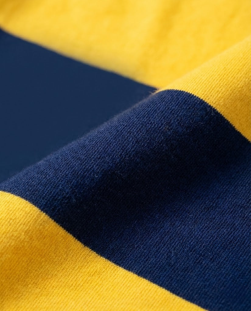 Polo Ralph Lauren Men’s Iconic Striped Cotton Rugby Shirt – Yellow/Navy