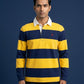 Polo Ralph Lauren Men’s Iconic Striped Cotton Rugby Shirt – Yellow/Navy