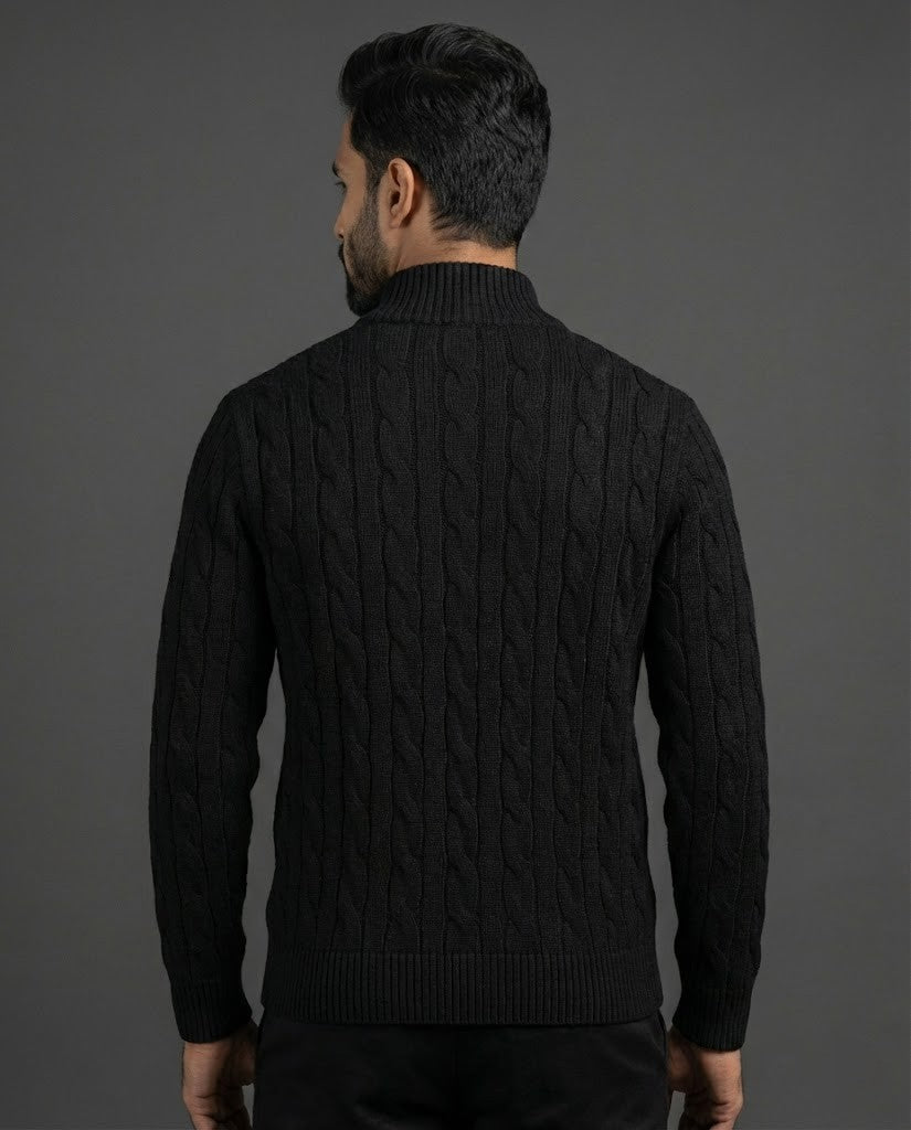 Men's Luxury Cable Knit Quarter-Zip Sweater by Polo Ralph Lauren