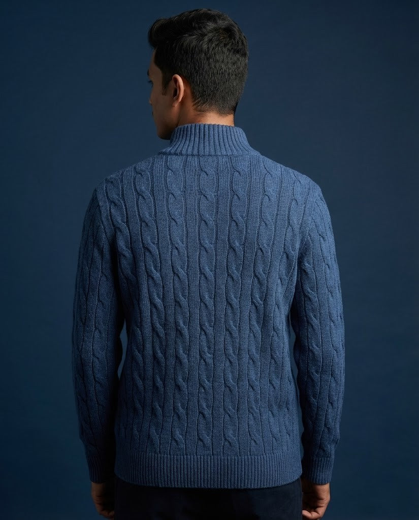 Men's Luxury Cable Knit Quarter-Zip Sweater by Polo Ralph Lauren