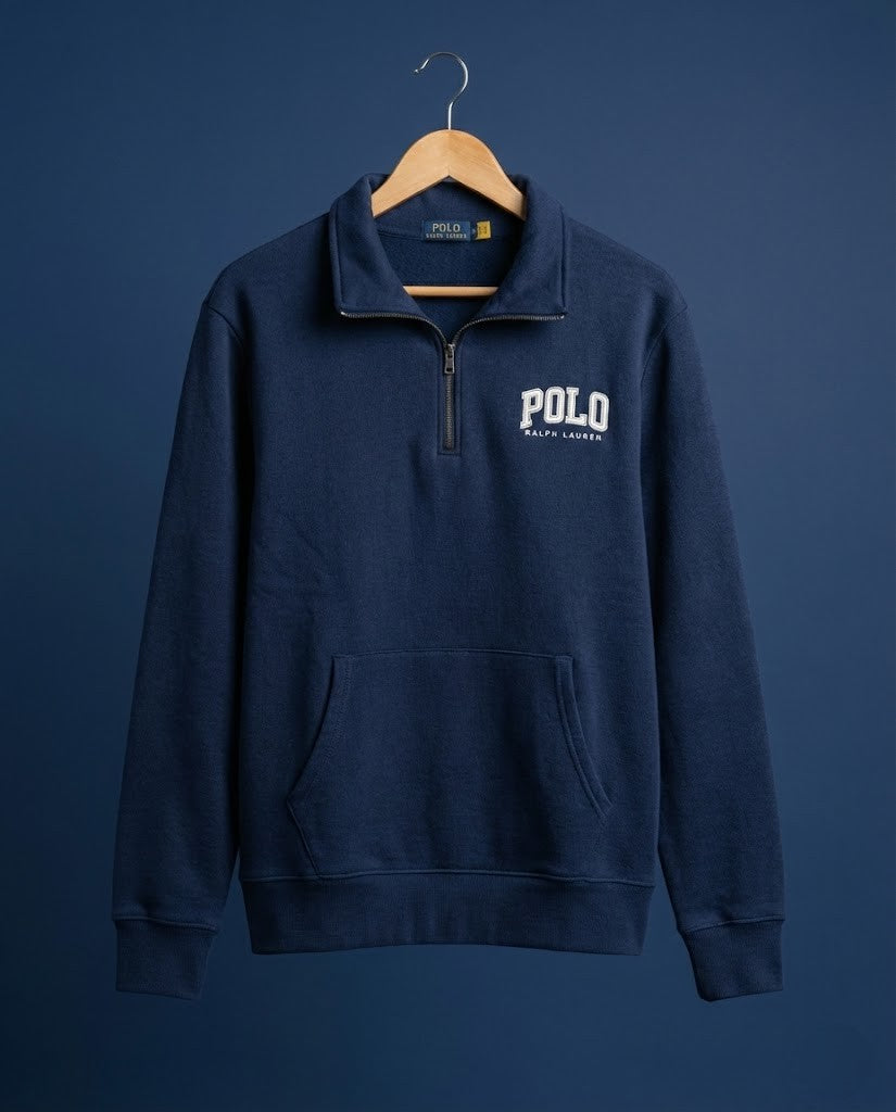 Polo Ralph Lauren Men's "POLO" Logo Fleece Quarter-Zip Pullover