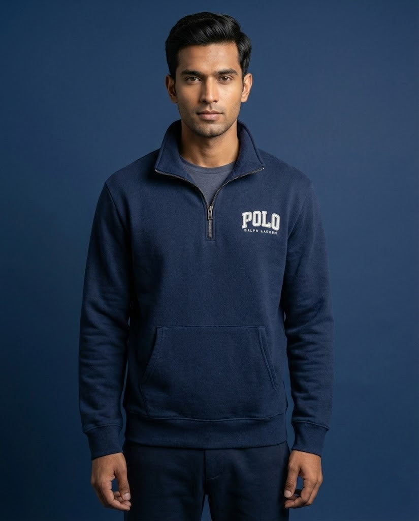 Polo Ralph Lauren Men's "POLO" Logo Fleece Quarter-Zip Pullover